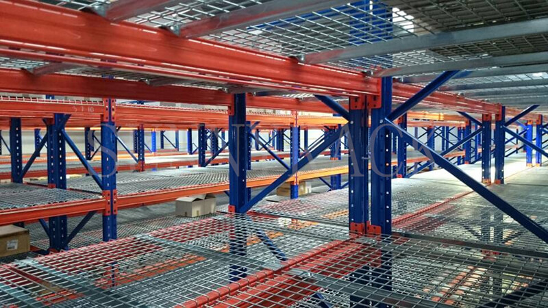 Mezzanine racking case