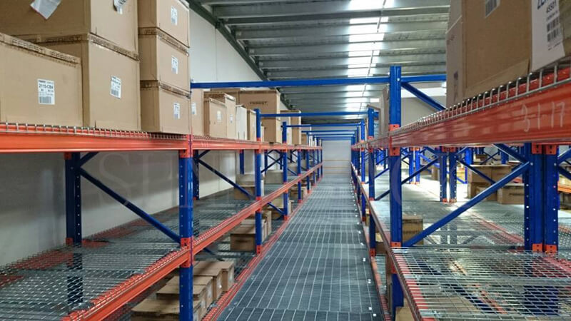 Mezzanine racking case