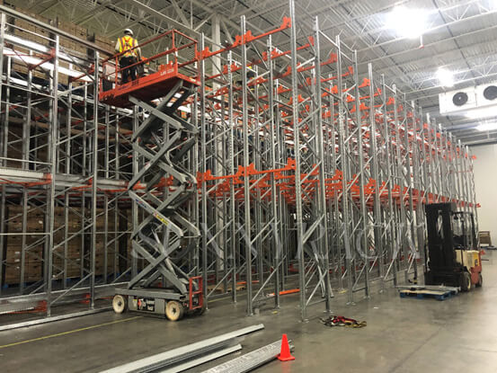 A case of radio shuttle racking system project of a cold chain logistics center in Texas, USA