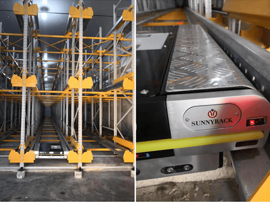 Case of radio shuttle racking in cold storage of a food enterprise in Liaoning